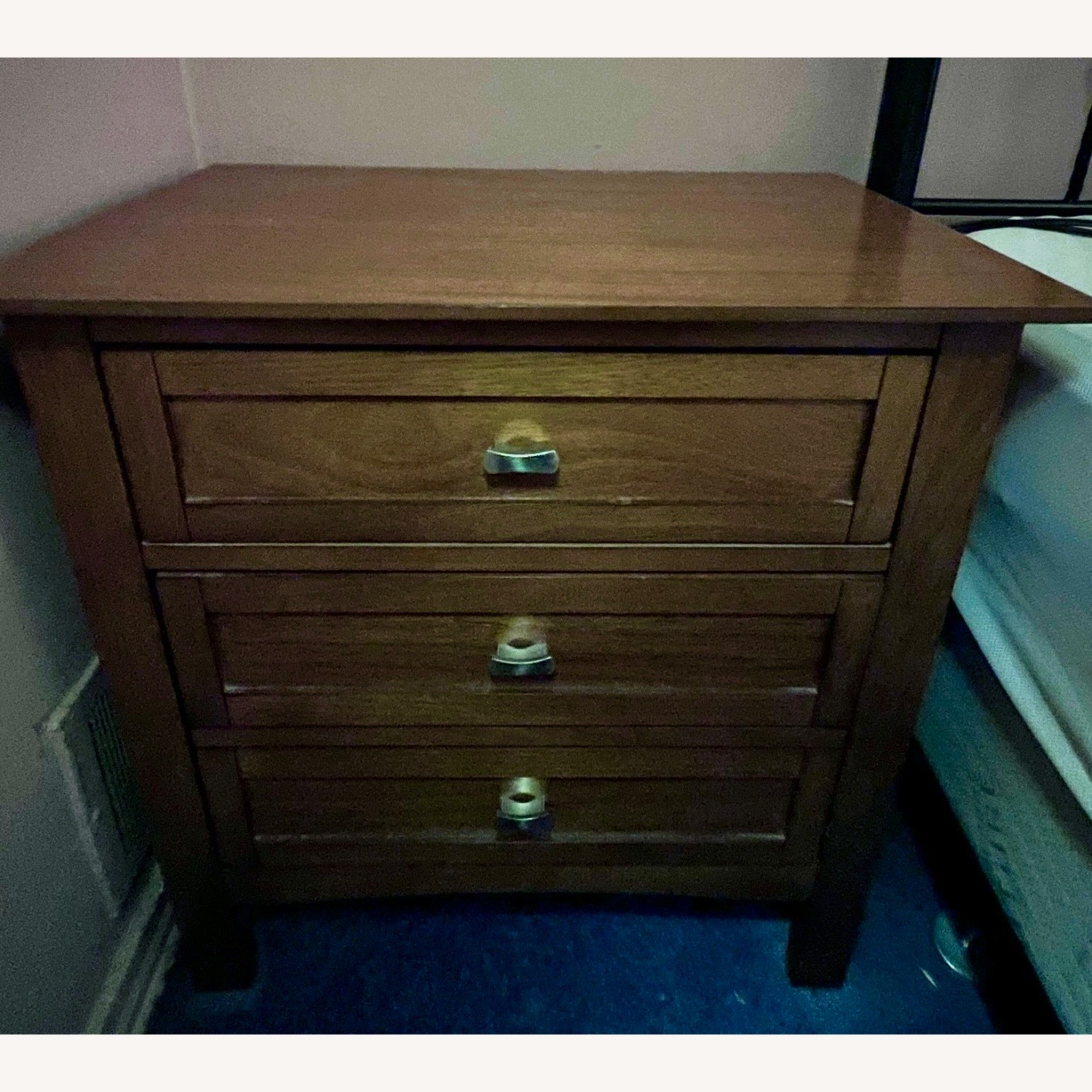 Orleans Honey Dark Brown Wood Nightstand - image-2