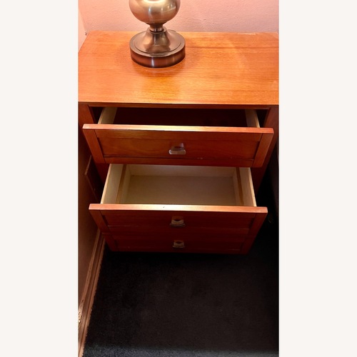 Used Orleans Honey Dark Brown Wood Nightstand for sale on AptDeco