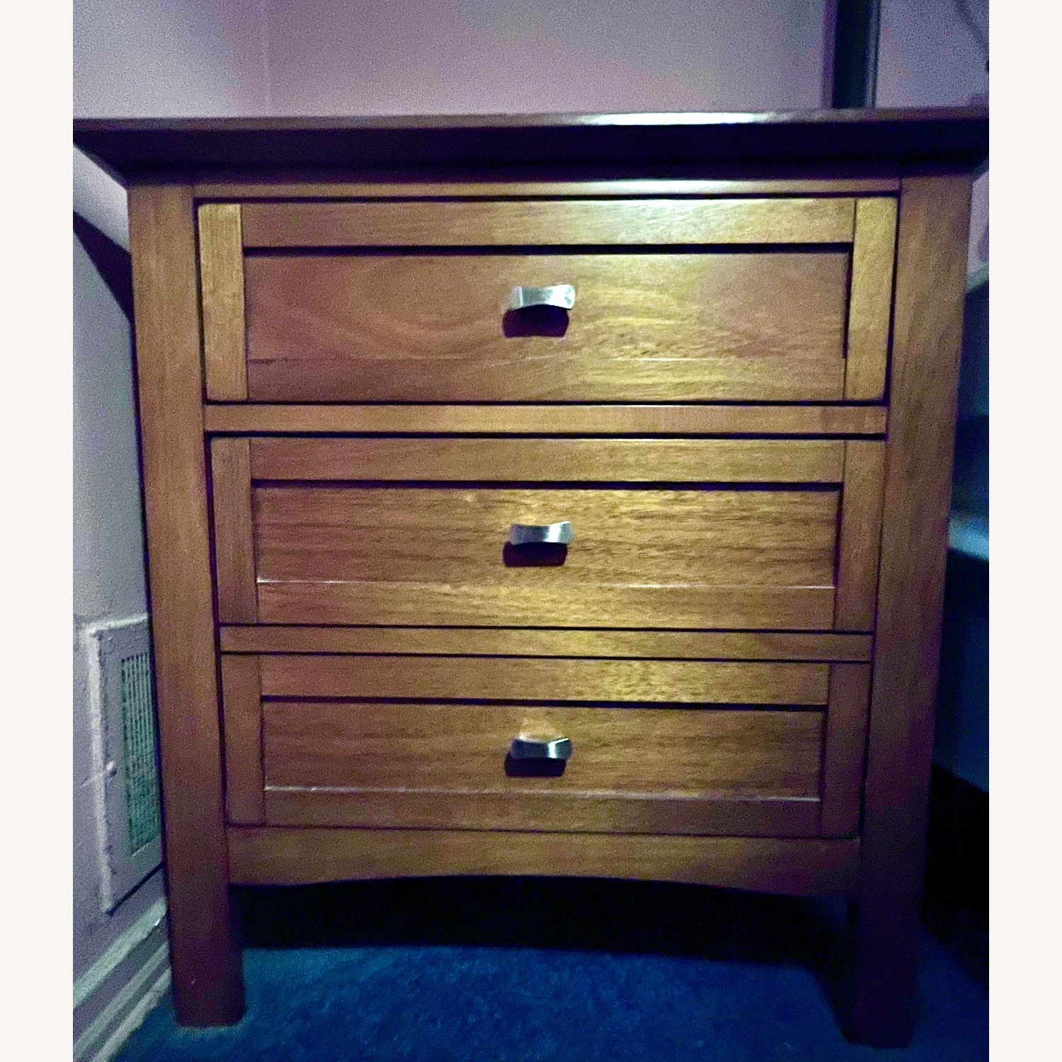 Orleans Honey Dark Brown Wood Nightstand - image-0