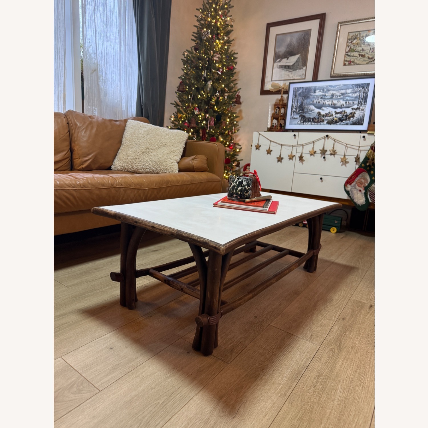 Vintage/Antique Finds Dark Brown Coffee Table - image-5