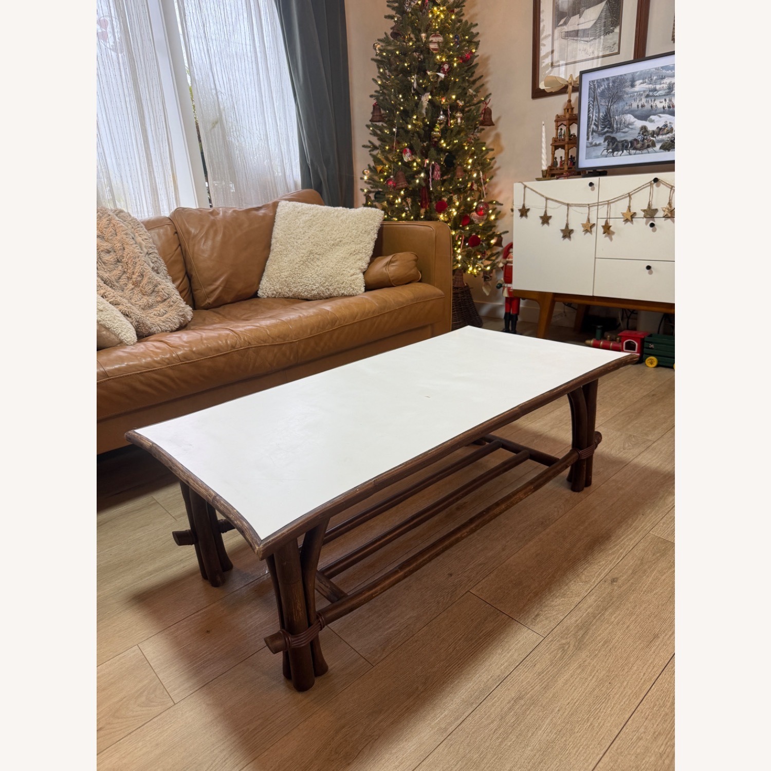 Vintage/Antique Finds Dark Brown Coffee Table - image-1