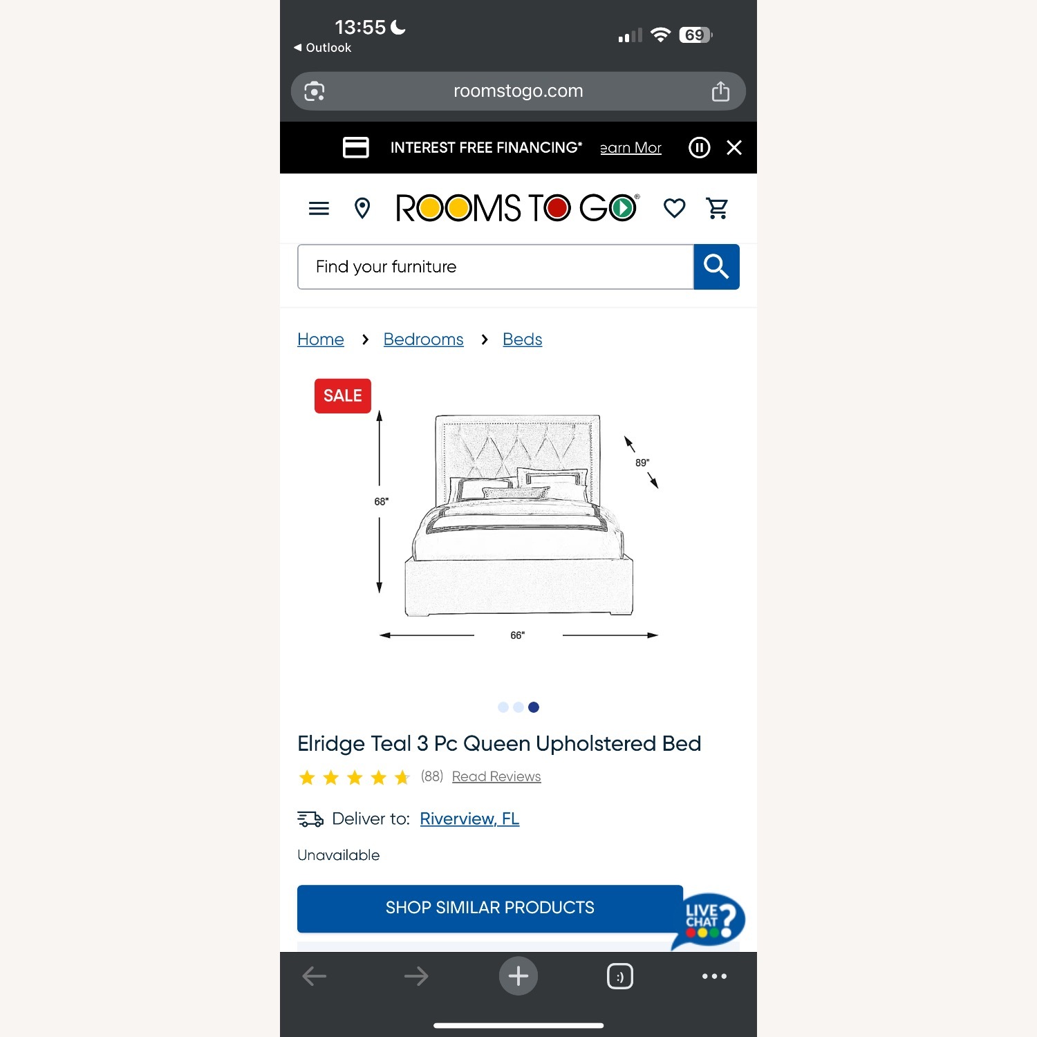 Elridge Teal 3 Pc Queen Upholstered Bed - image-10