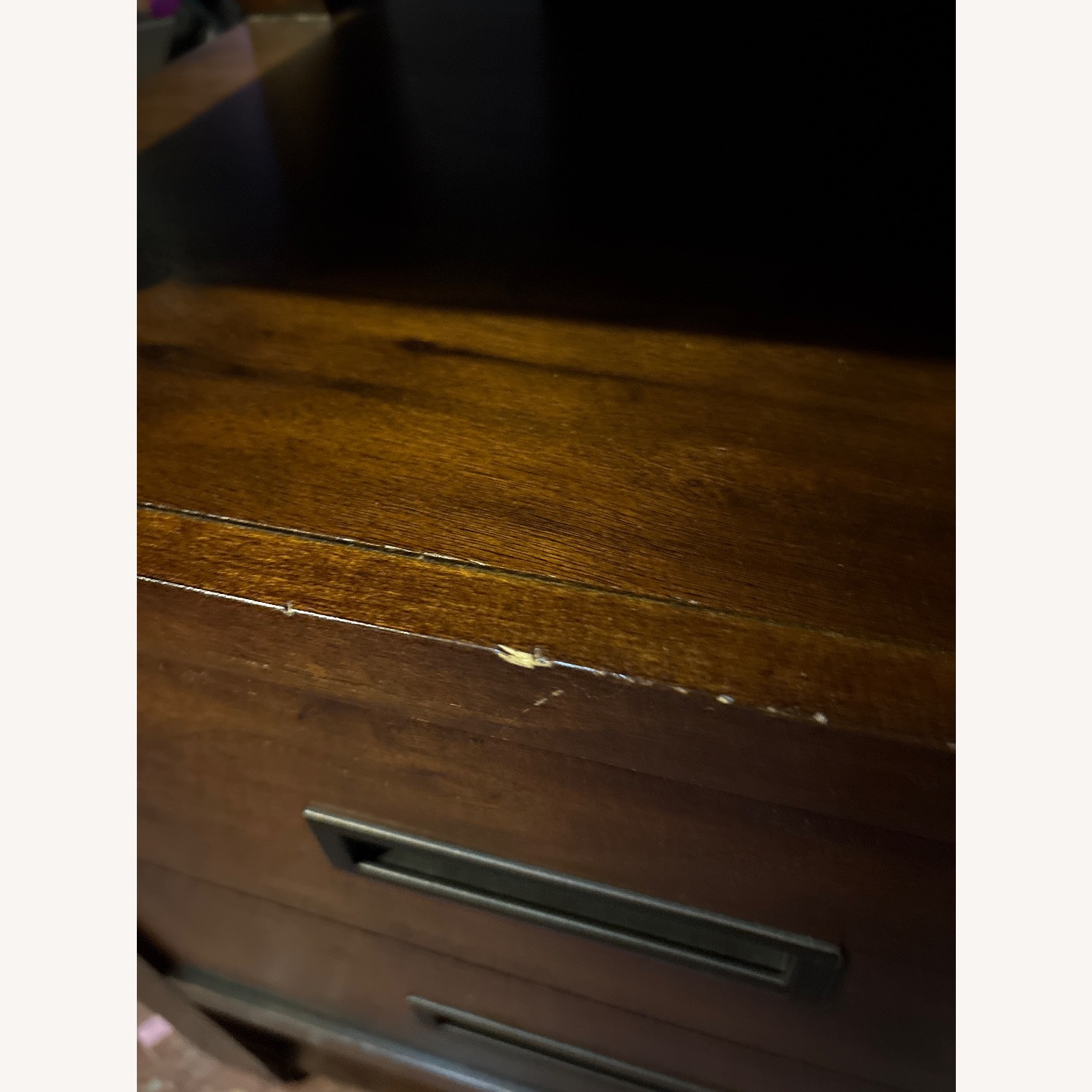 Raymour & Flanigan Dark Brown Wood Media Storage - image-2