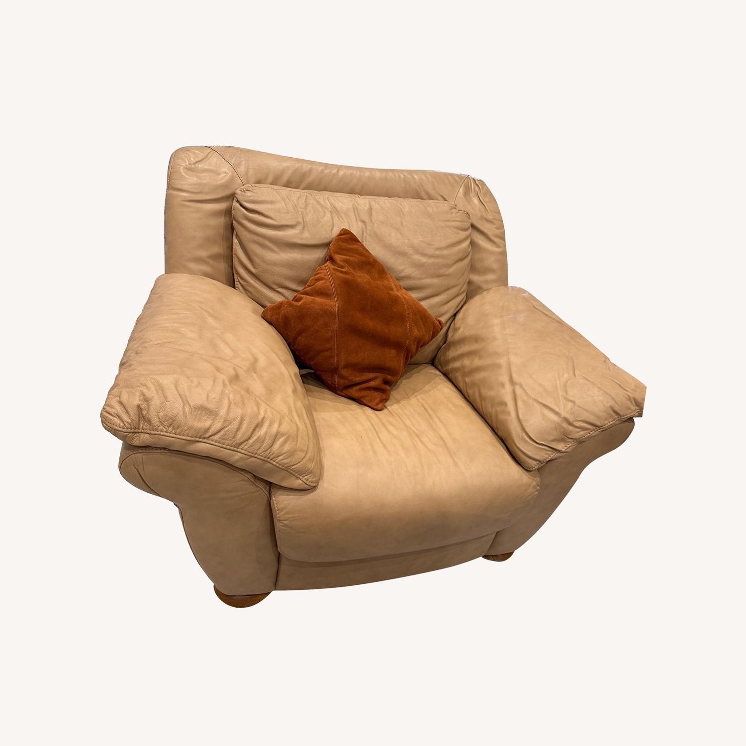 Natuzzi Natural Leather Armchair - image-0