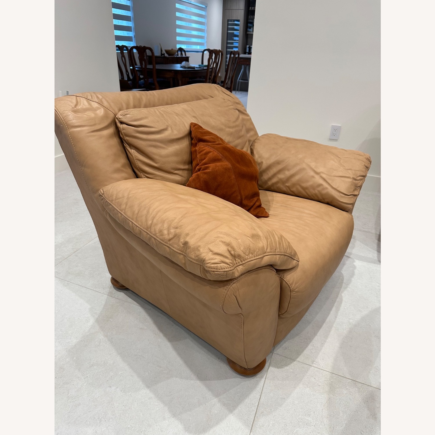 Natuzzi Natural Leather Armchair - image-4