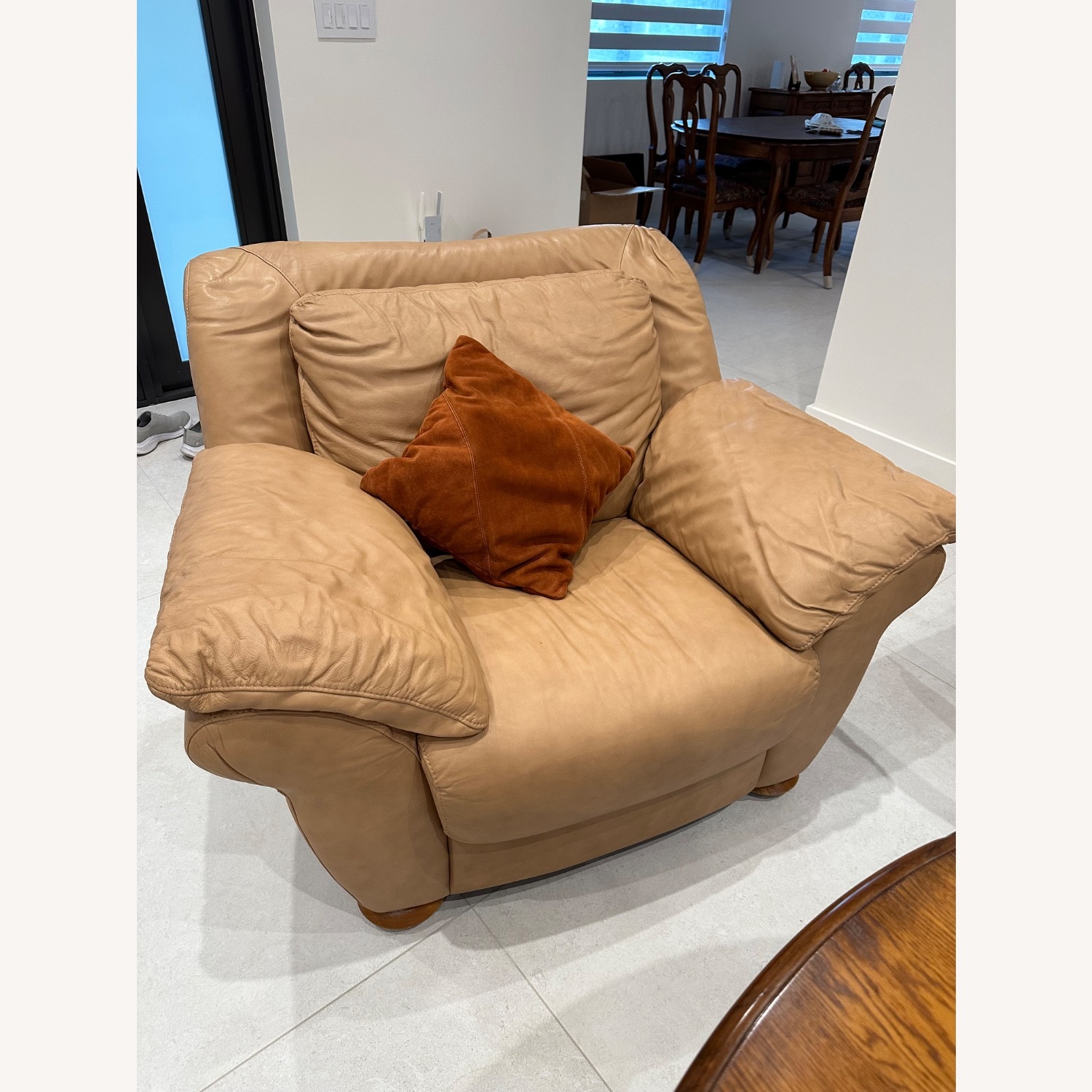 Natuzzi Natural Leather Armchair - image-3