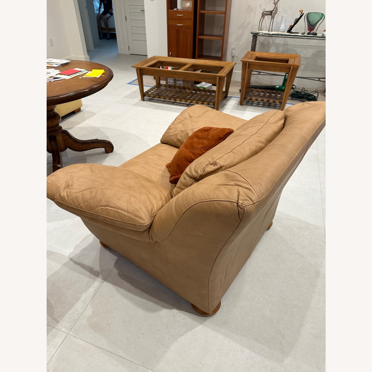 Natuzzi Natural Leather Armchair - image-2