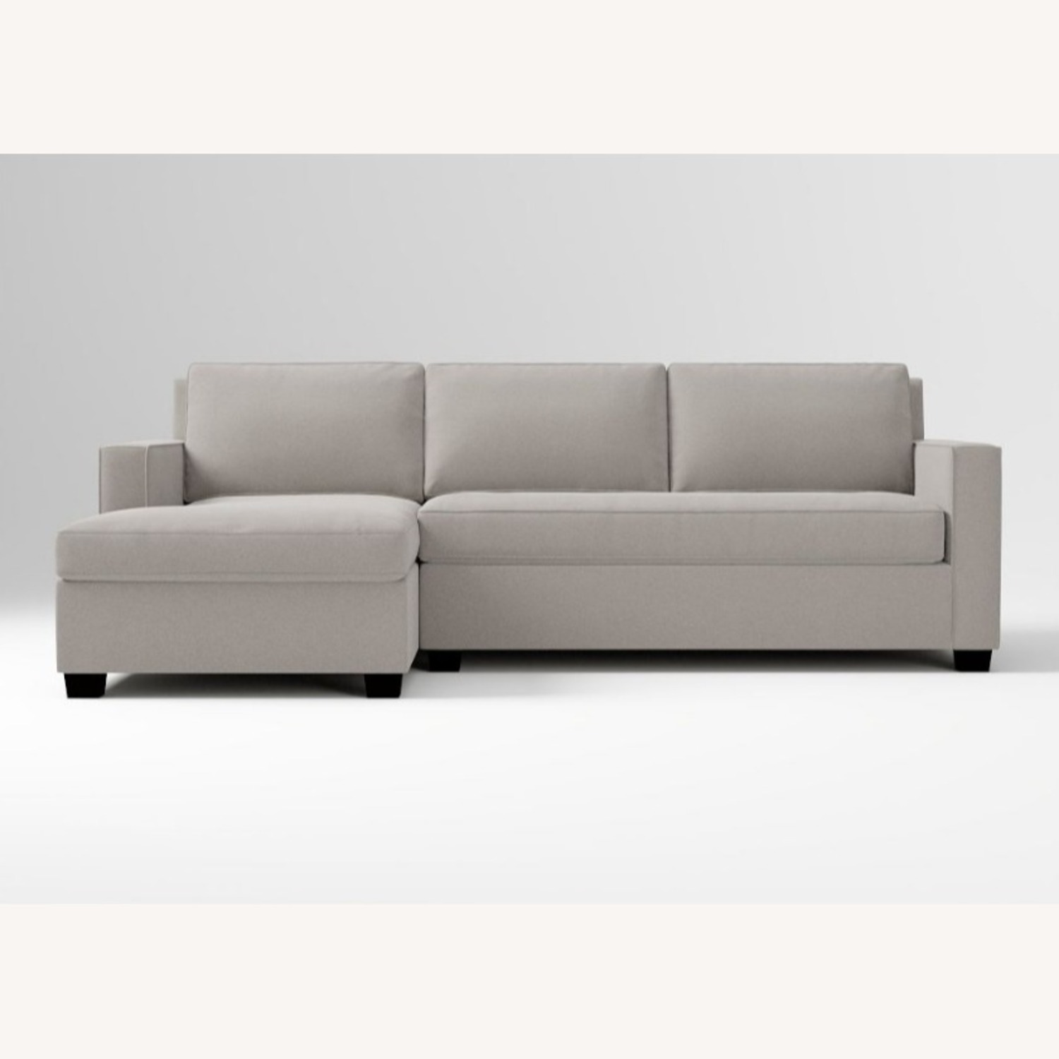 West Elm Henry Stone Velvet 2 Piece Sectional - image-0