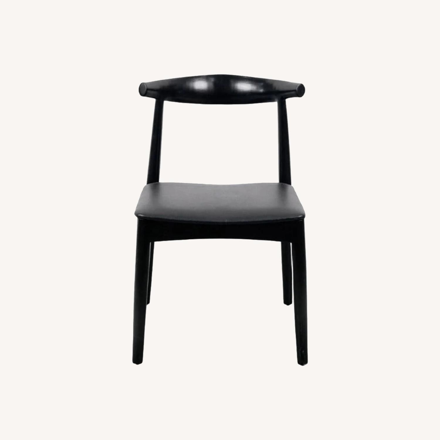 France and Son Saal Black Wood Dining Chairs - image-0