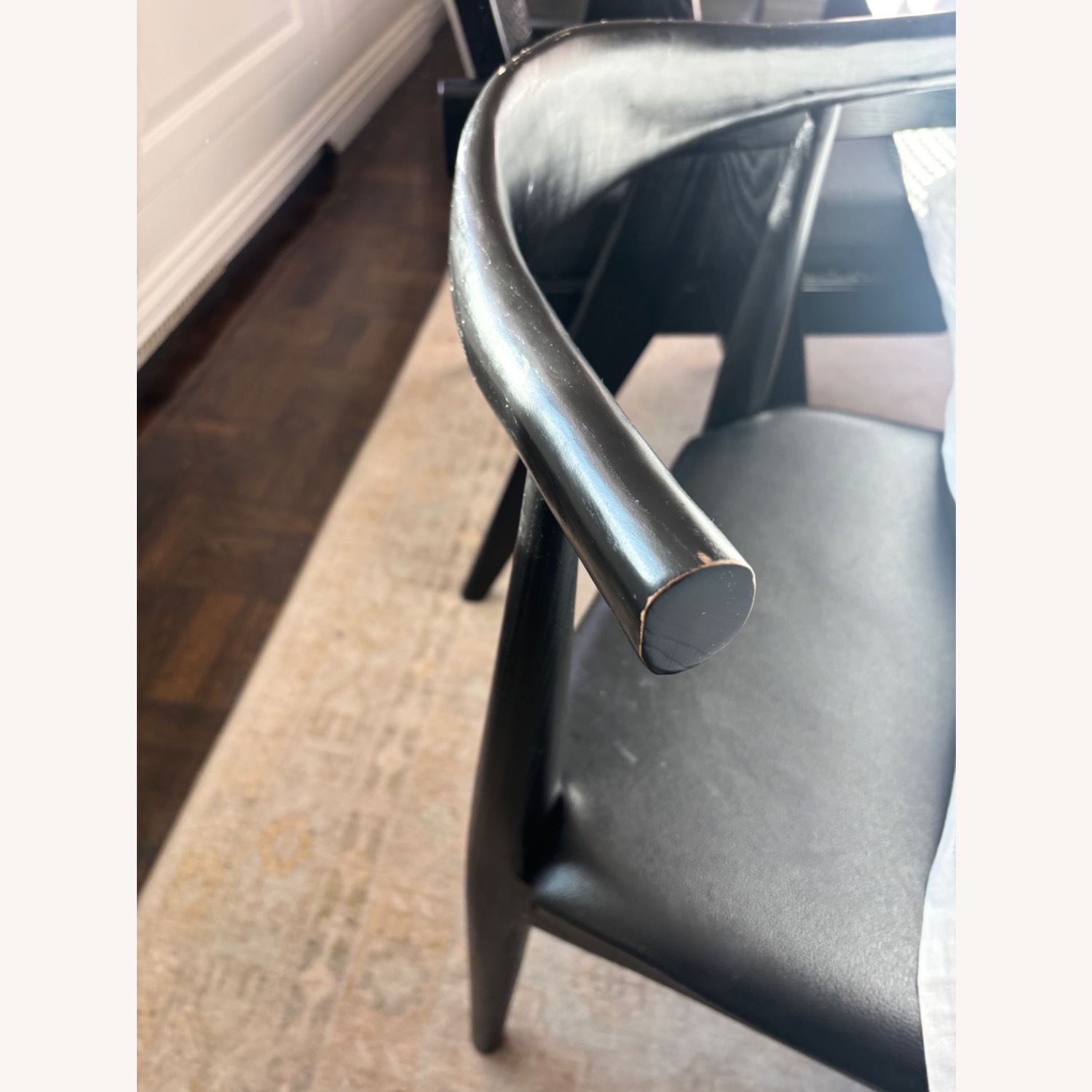 France and Son Saal Black Wood Dining Chairs - image-18