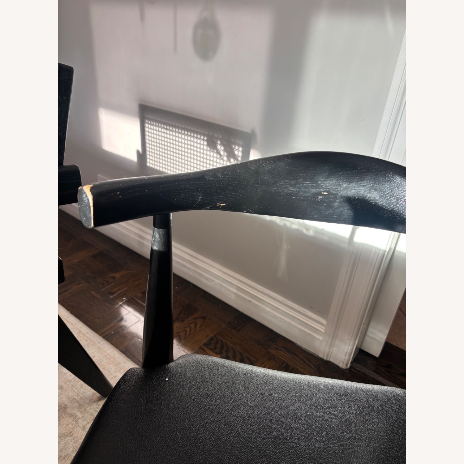 France and Son Saal Black Wood Dining Chairs - image-12