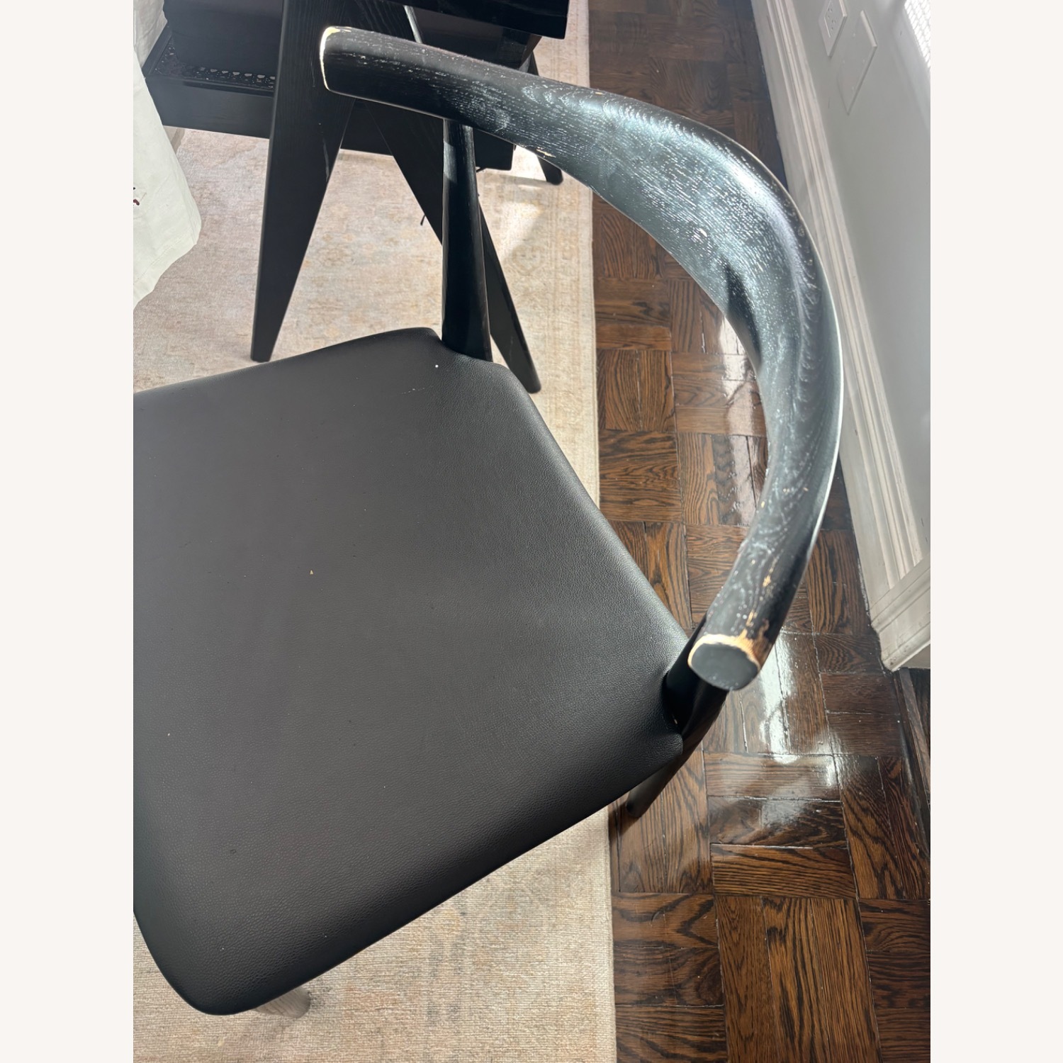 France and Son Saal Black Wood Dining Chairs - image-11