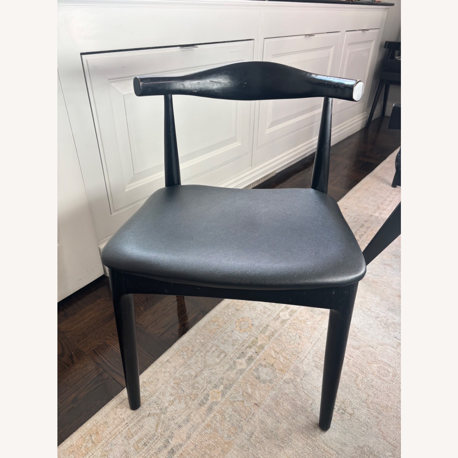 France and Son Saal Black Wood Dining Chairs - image-7