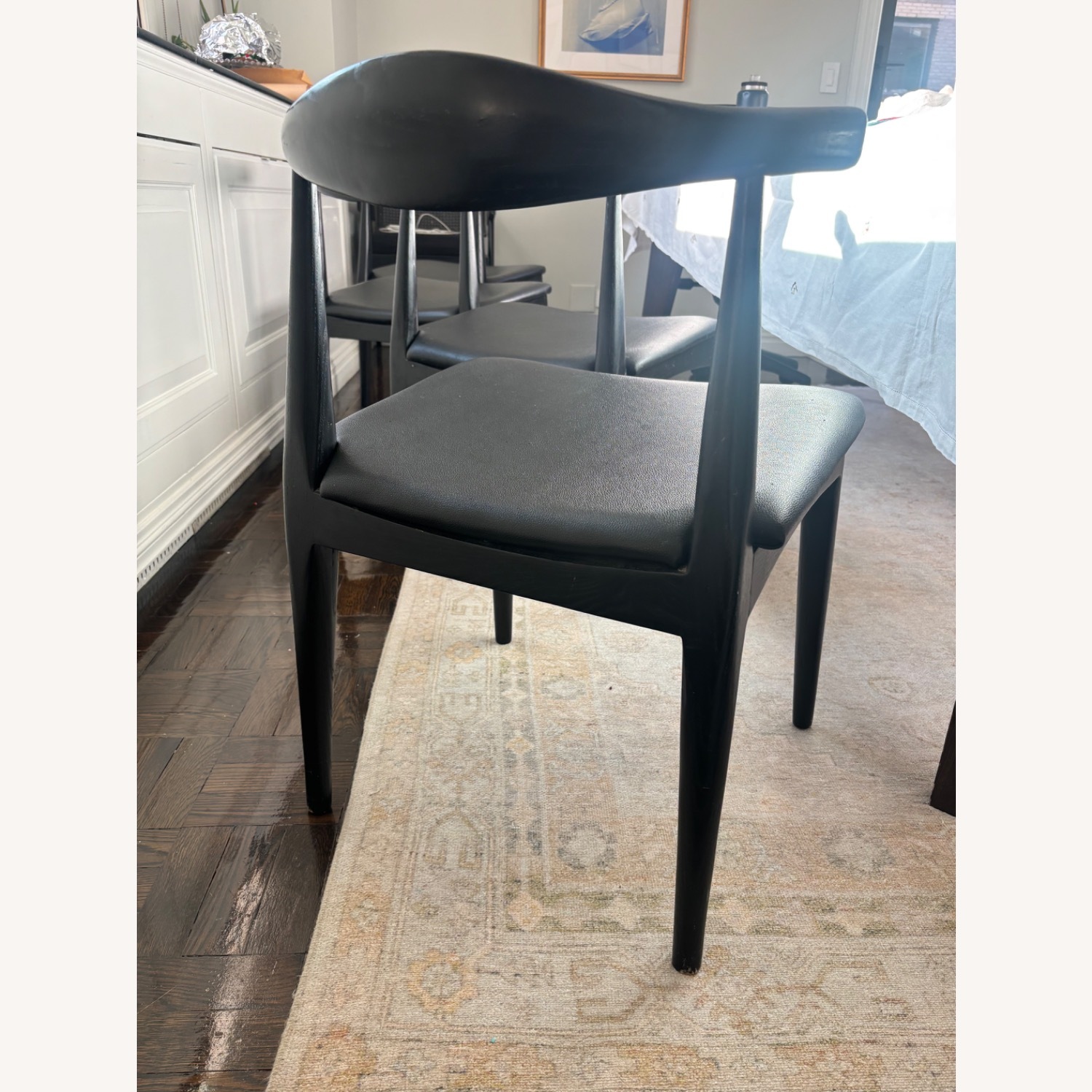 France and Son Saal Black Wood Dining Chairs - image-10