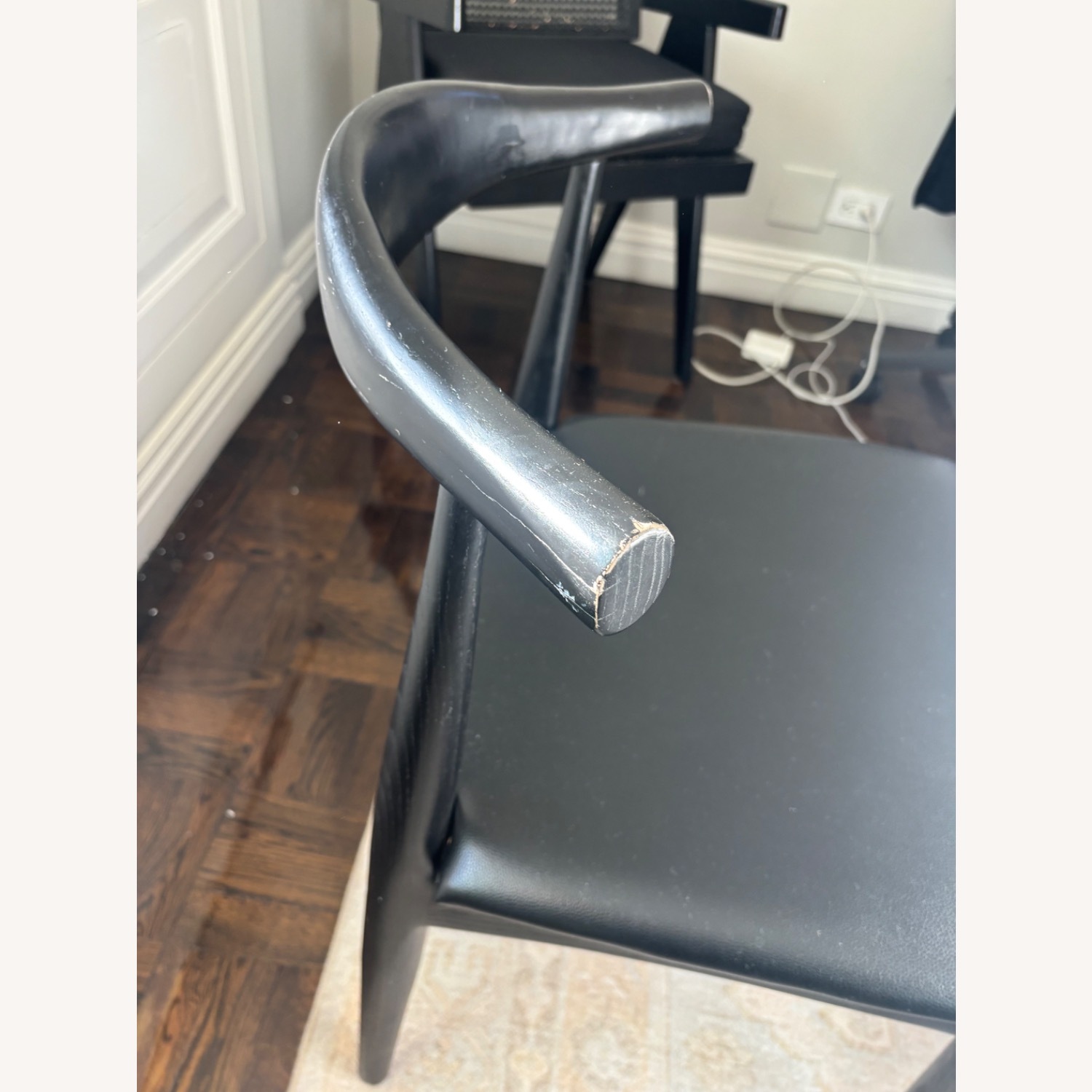 France and Son Saal Black Wood Dining Chairs - image-17