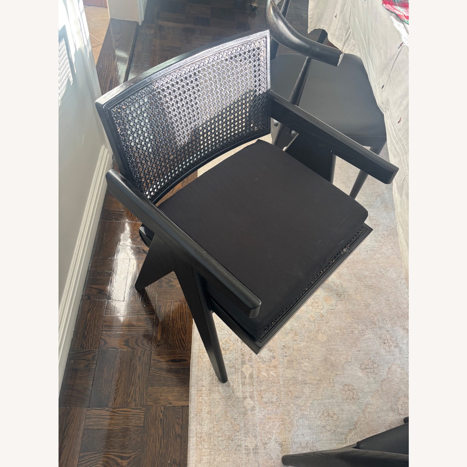 France and Son Saal Black Wood Dining Chairs - image-1