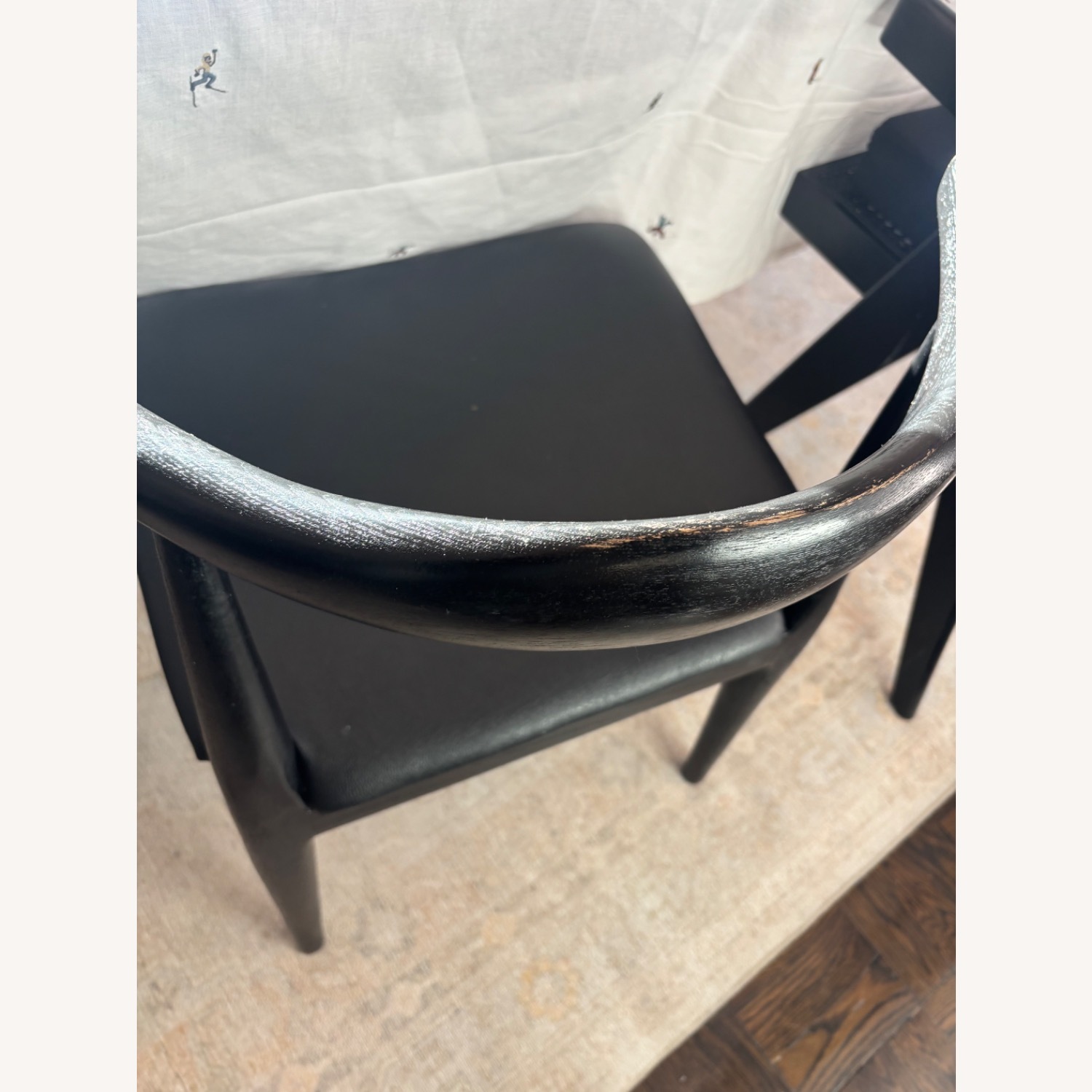 France and Son Saal Black Wood Dining Chairs - image-13