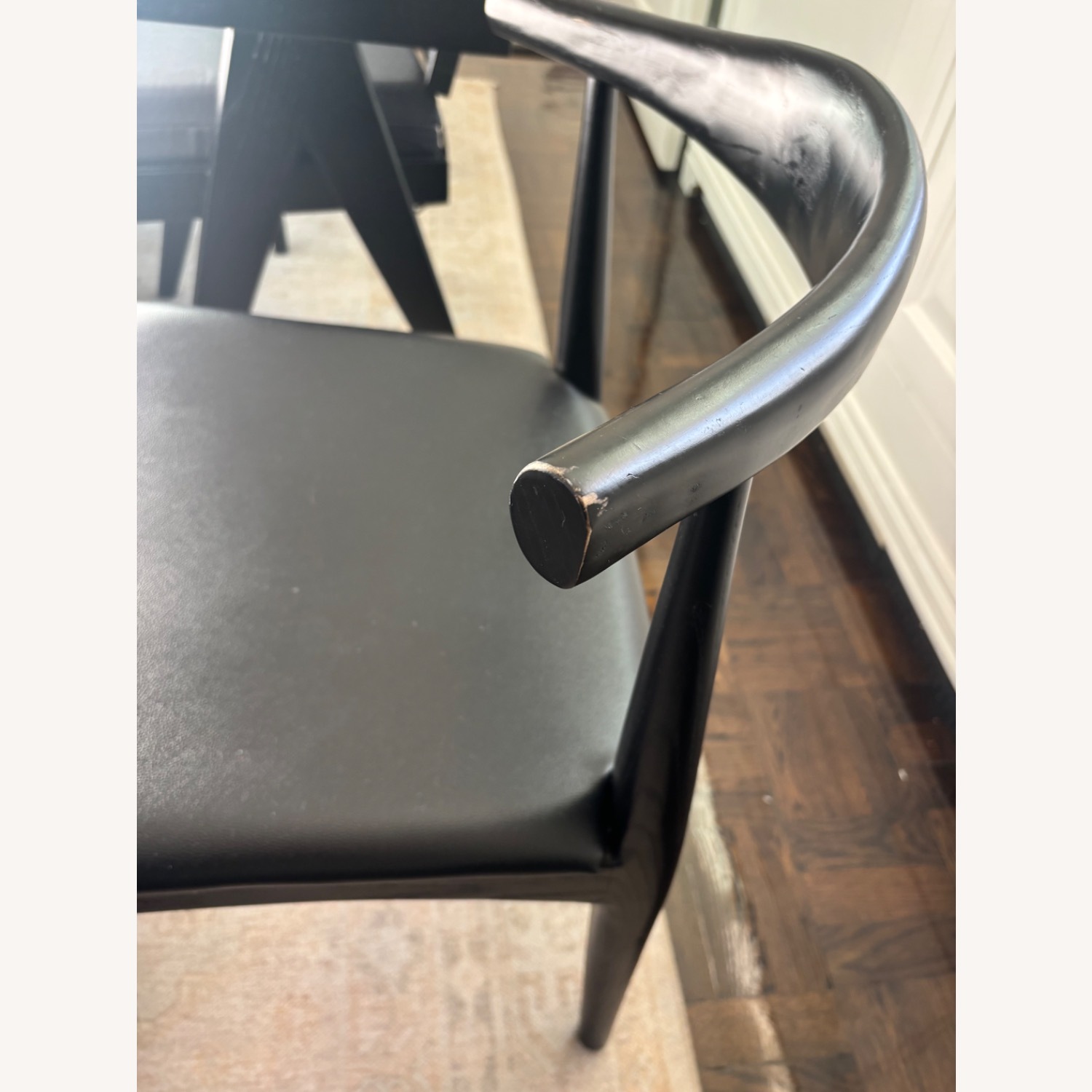 France and Son Saal Black Wood Dining Chairs - image-16