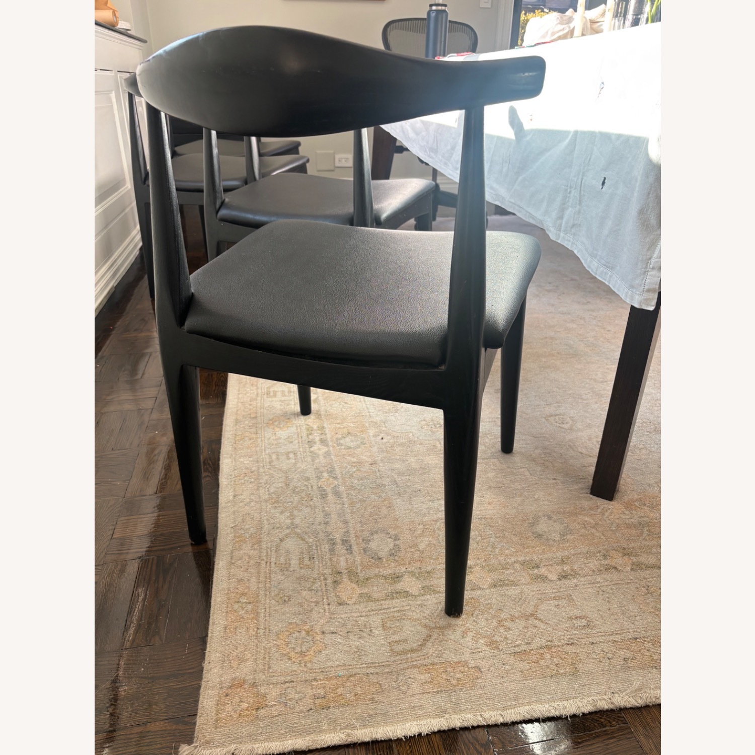 France and Son Saal Black Wood Dining Chairs - image-9