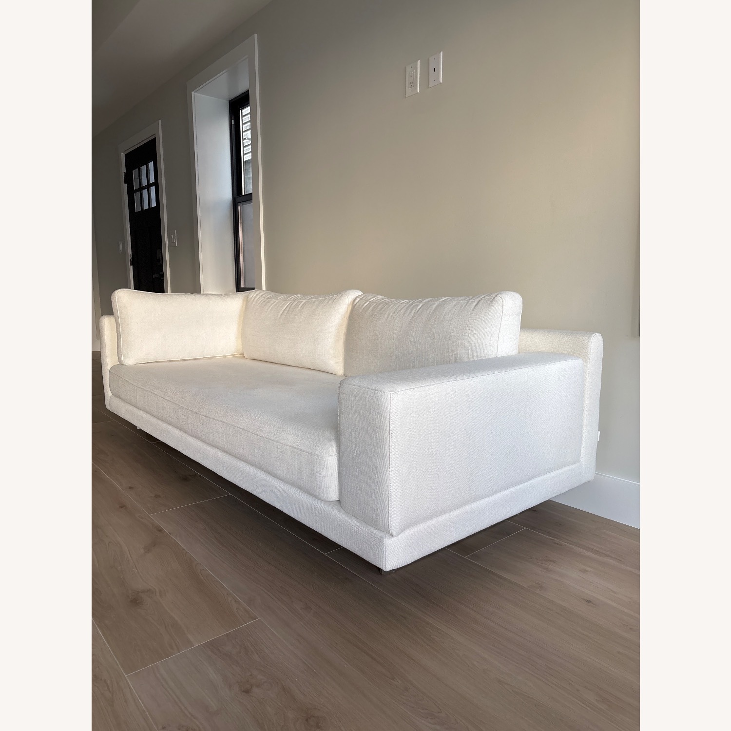 Rove Concepts Dresden White Linen 2 Seater Sofa - image-3