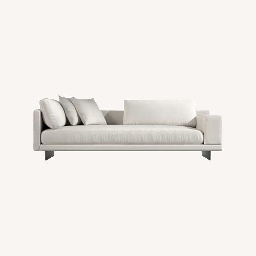 Used Rove Concepts Dresden White Linen 2 Seater Sofa for sale on AptDeco