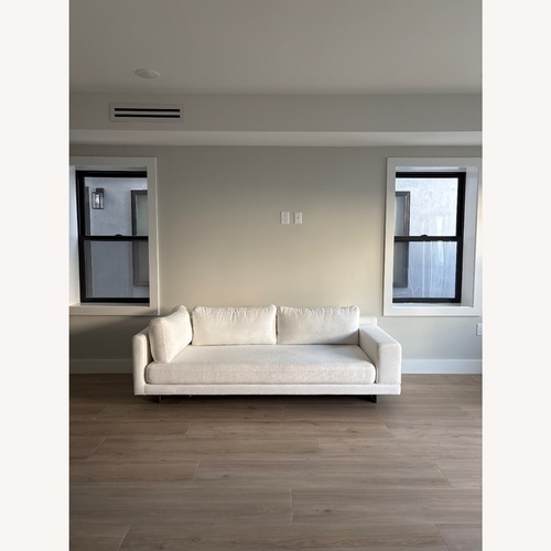 Used Rove Concepts Dresden White Linen 2 Seater Sofa for sale on AptDeco