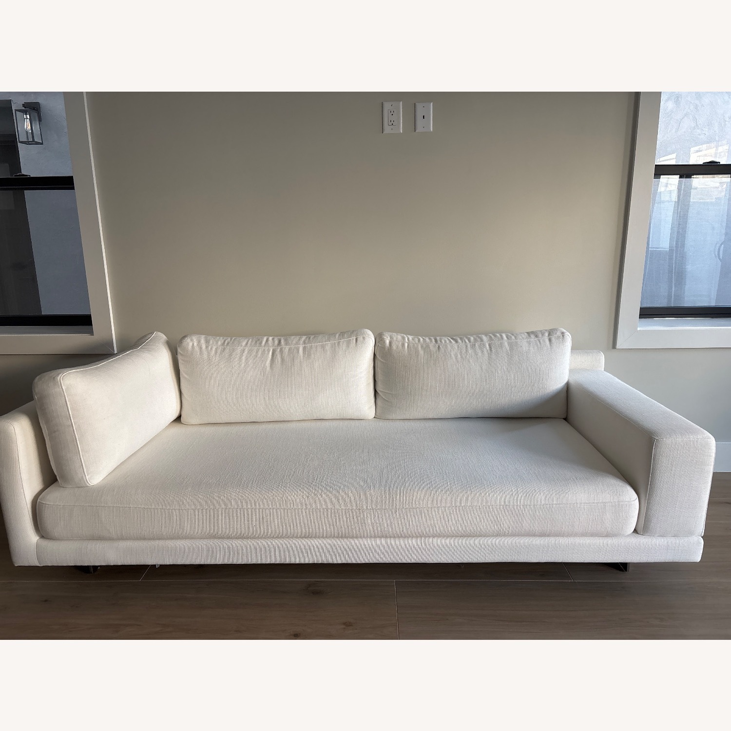 Rove Concepts Dresden White Linen 2 Seater Sofa - image-2