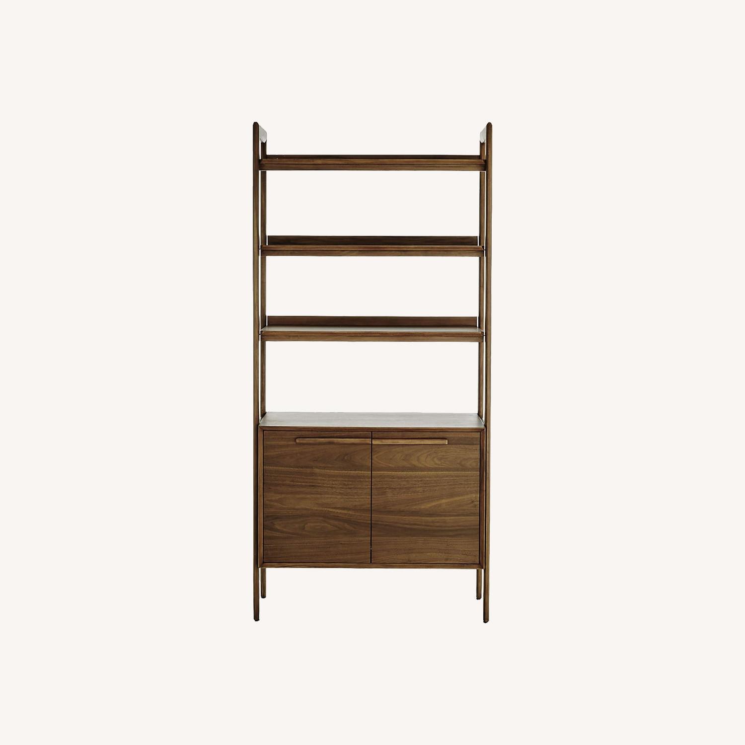 Crate & Barrel Tate Light Gray Wood Bookcase - image-0