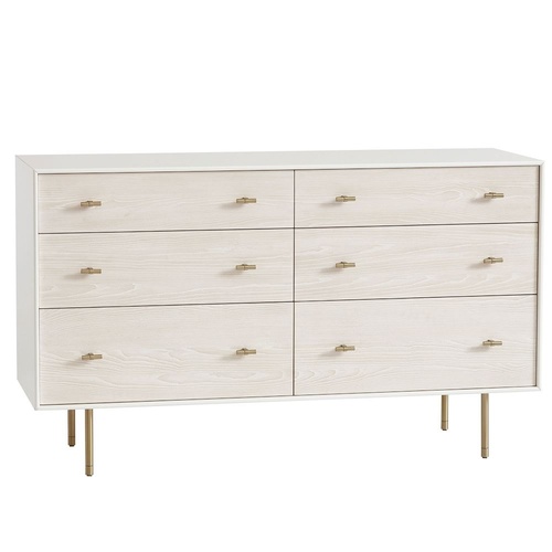 Used West Elm Kids Modernist 6-Drawer Dresser (56") - White for sale on AptDeco