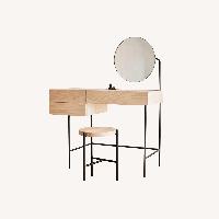 Dims Home Natural Wood Desk & Vanity