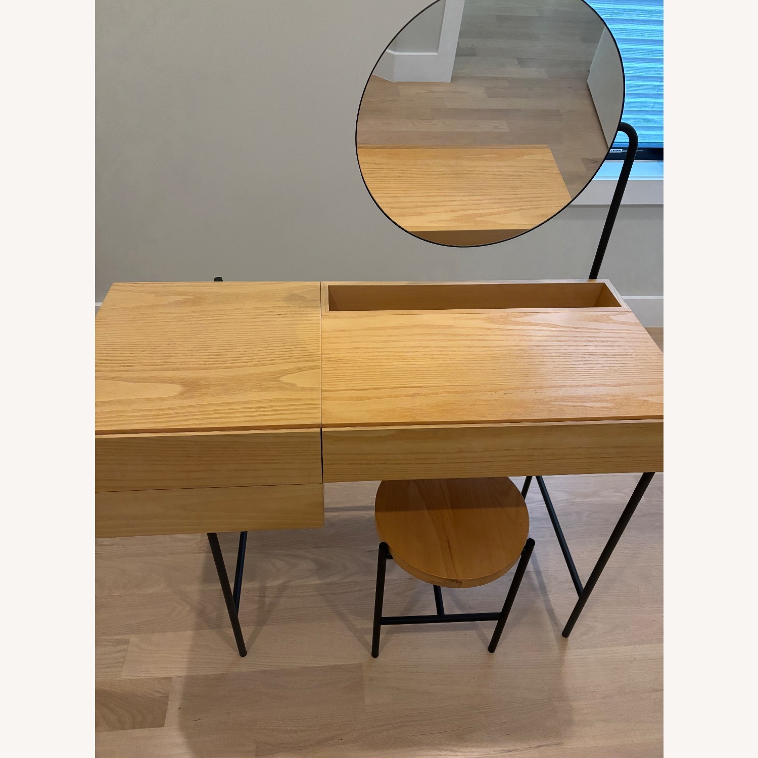 Dims Home Natural Wood Desk & Vanity - image-2