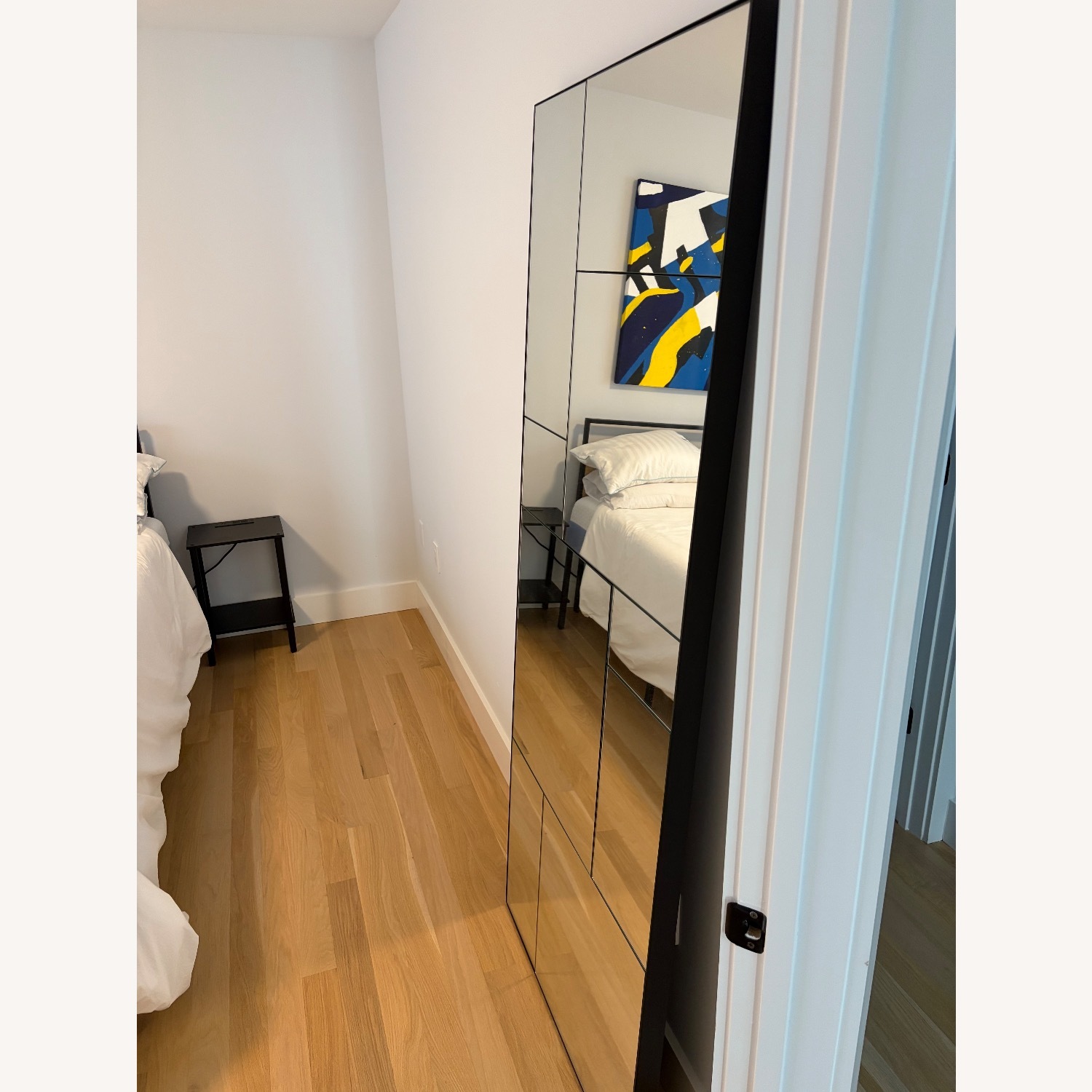 West Elm Black Metal Floor Length Mirror - image-1