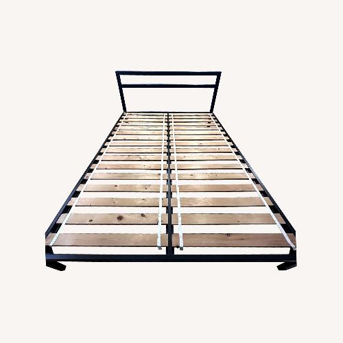 Used CB2 Black Metal Queen Bed for sale on AptDeco