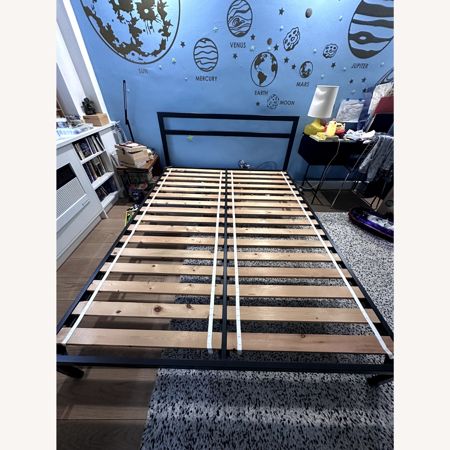 CB2 Black Metal Queen Bed - image-3