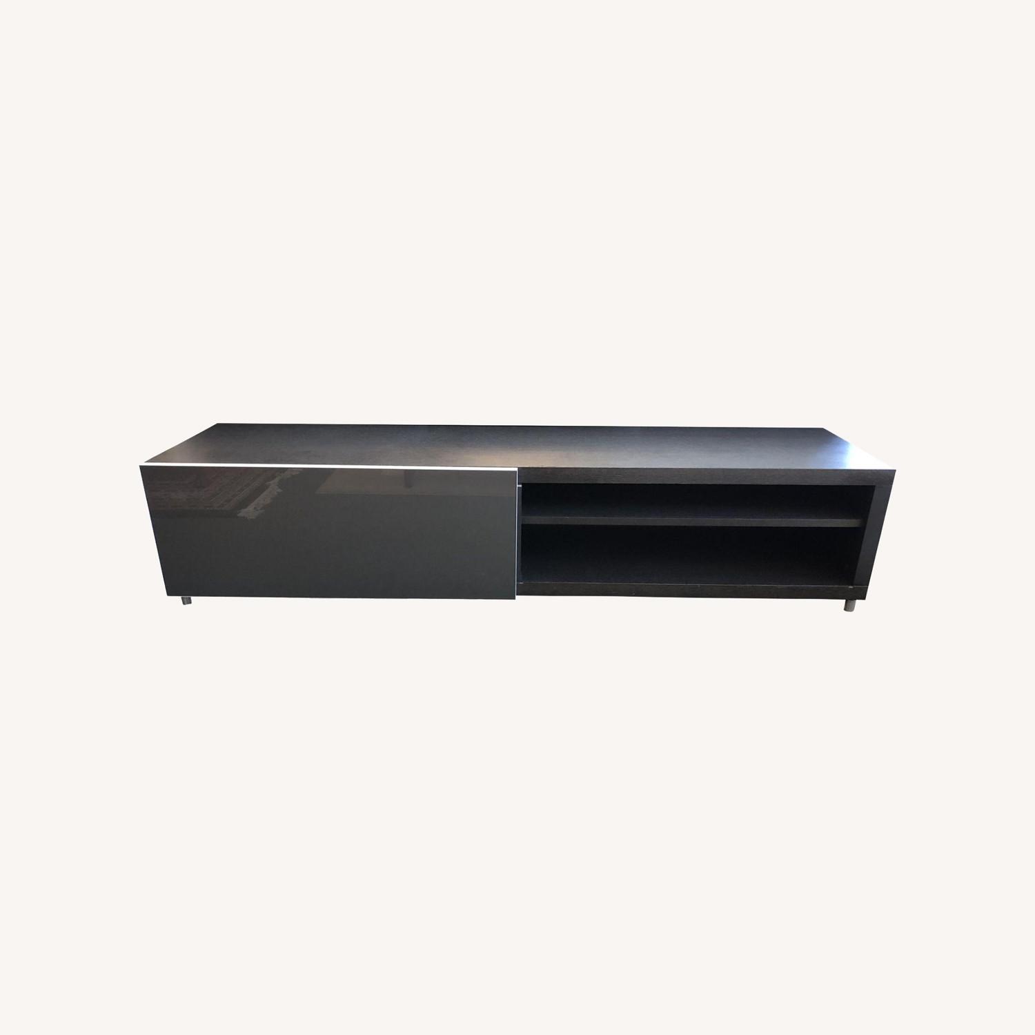 Ligne Roset Cineline Black Wood Media Storage - image-0