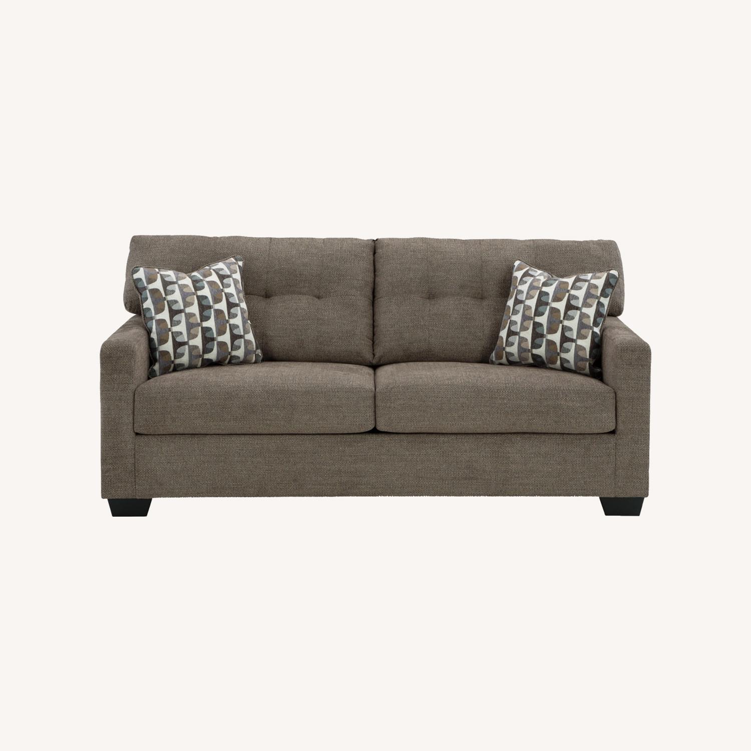 Ashley Furniture Light Gray Fabric 2 Seater Sofa - image-0