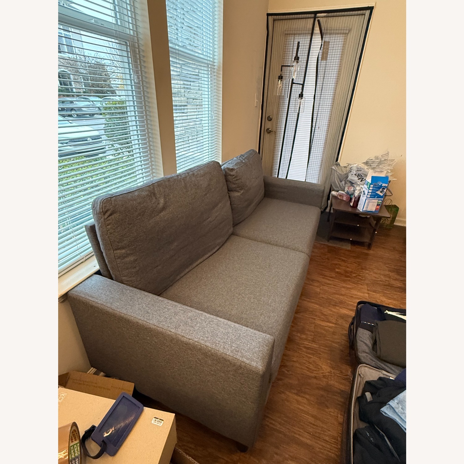 Zinus Dark Gray Fabric 2 Seater Sofa - image-1