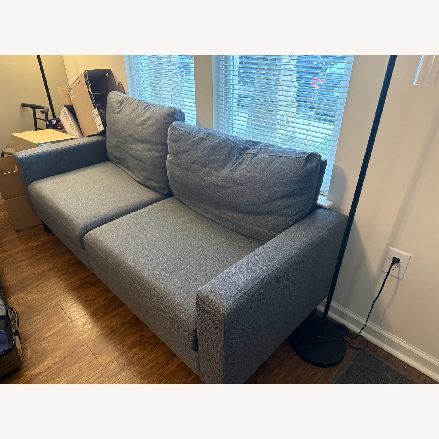 Zinus Dark Gray Fabric 2 Seater Sofa - image-2