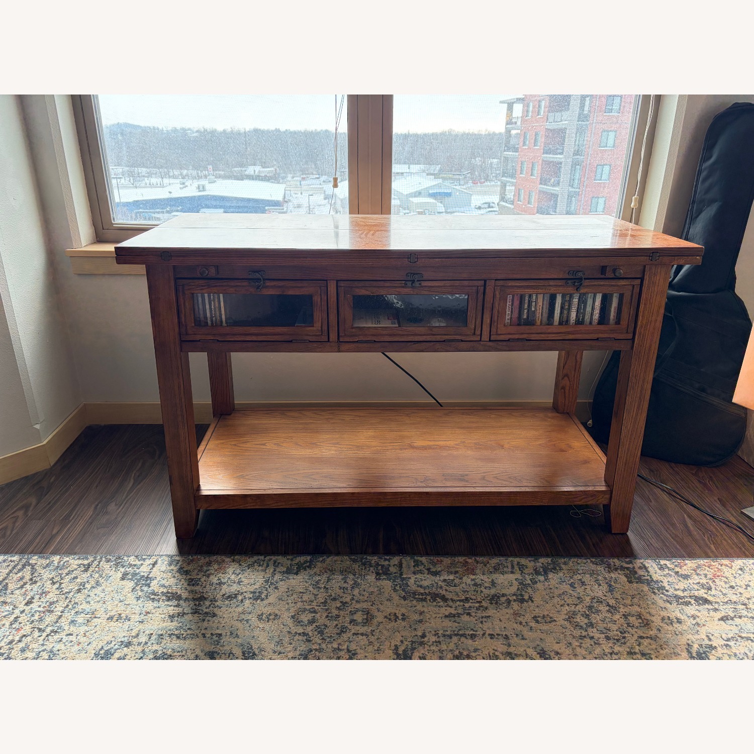 Vintage/Antique Light Brown Wood Table/Desk - image-0