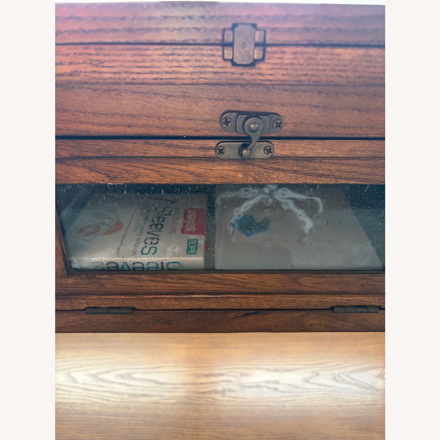 Vintage/Antique Light Brown Wood Table/Desk - image-3