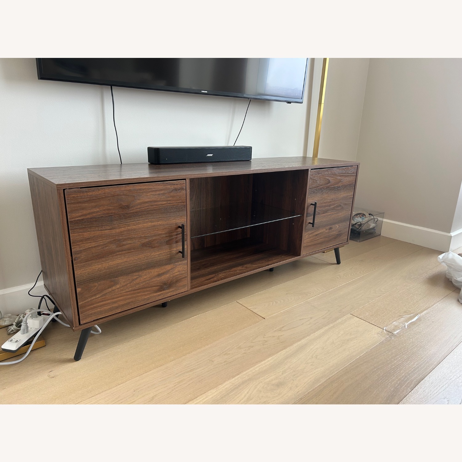 Wayfair Bulhary Dark Brown Wood Media Storage - image-3