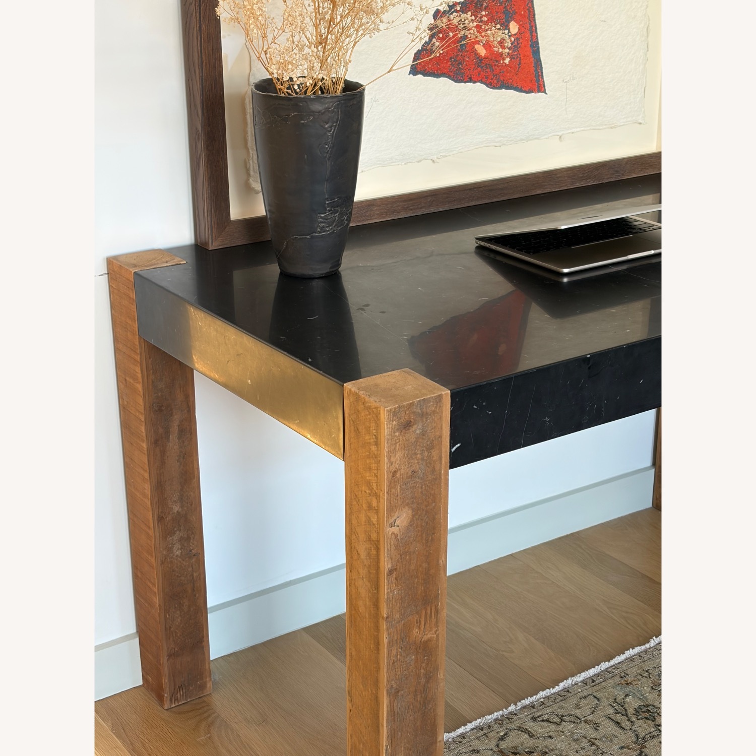 Marble & Reclaimed Wood Desk  - image-2