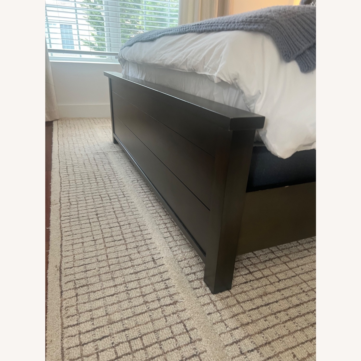 Raymour & Flanigan Dark Brown Wood Queen Bed - image-4