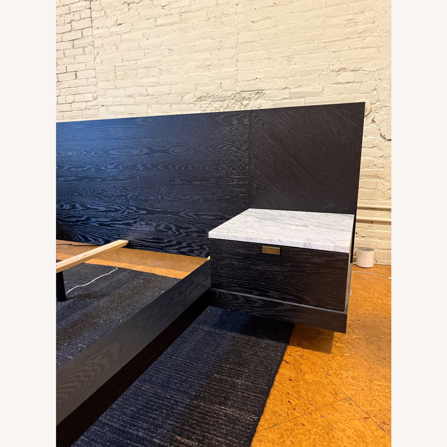 CB2 Parker Storage Bed Black Wood Queen Bed - image-3