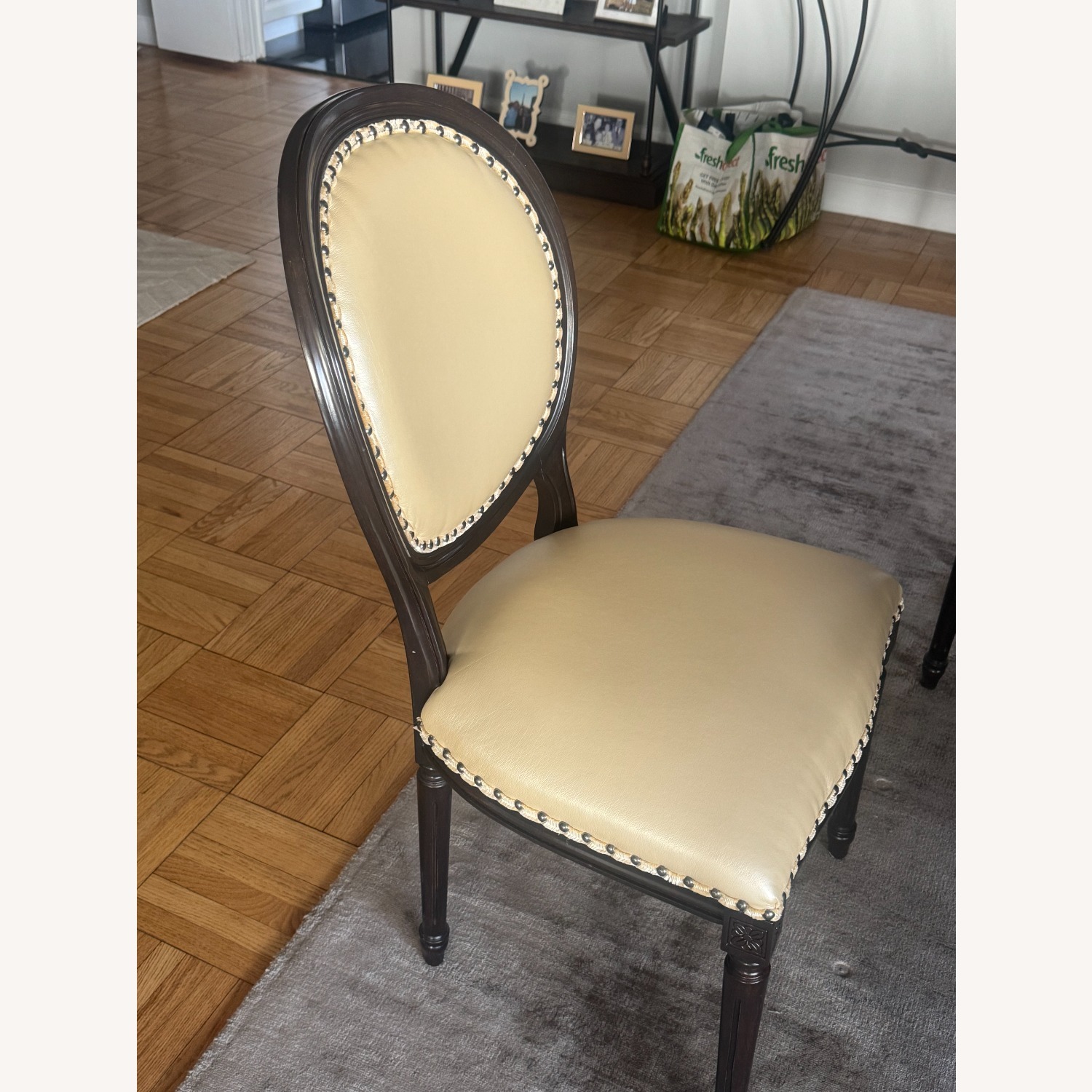 Decorator Wood Expandable Table & 6 Custom Chairs - image-4