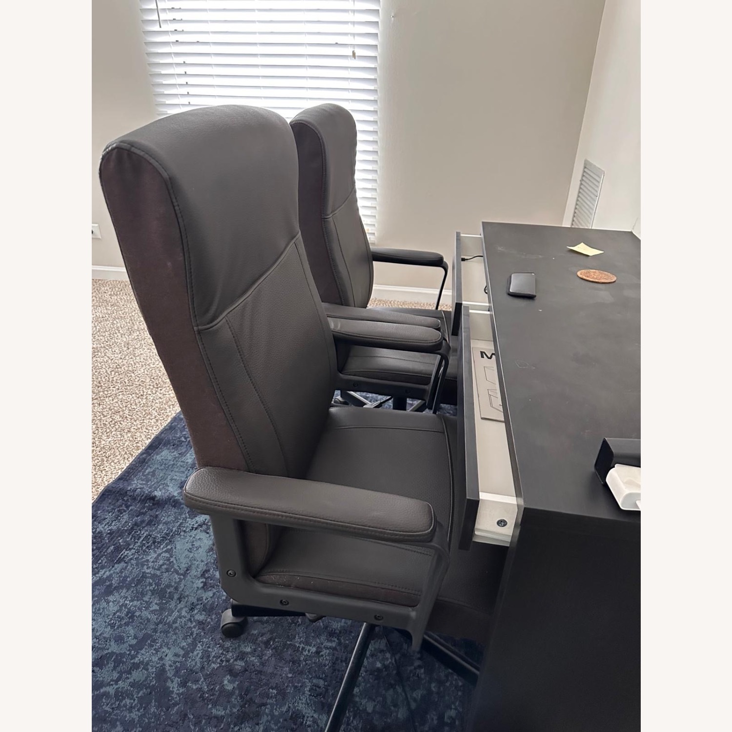 IKEA Dark Brown Swivel Office Chair - image-3