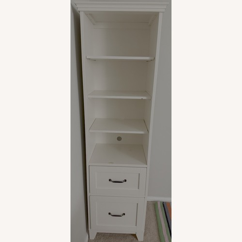 Used Pottery Barn Teen Hampton White Wood Bookcase for sale on AptDeco