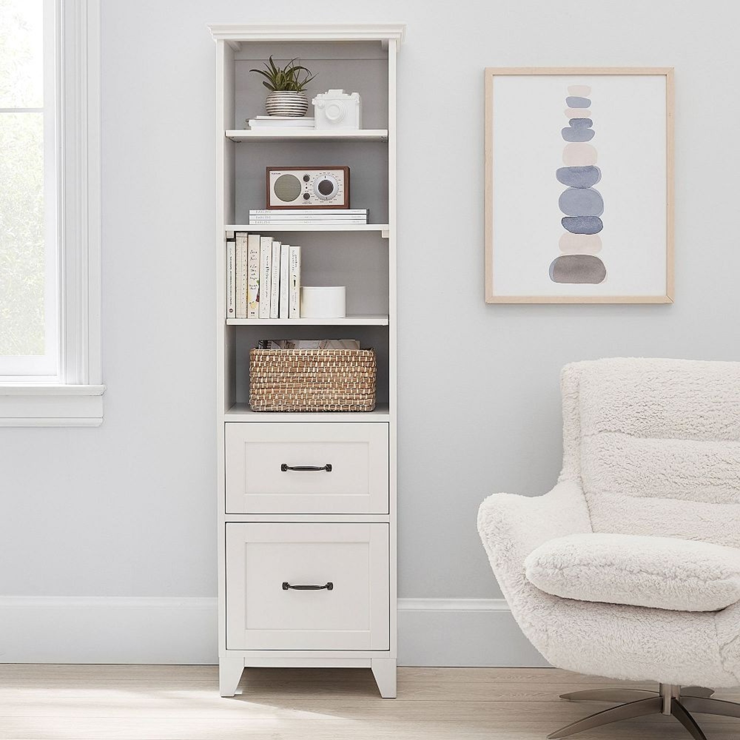 Pottery Barn Teen Hampton White Wood Bookcase - image-4