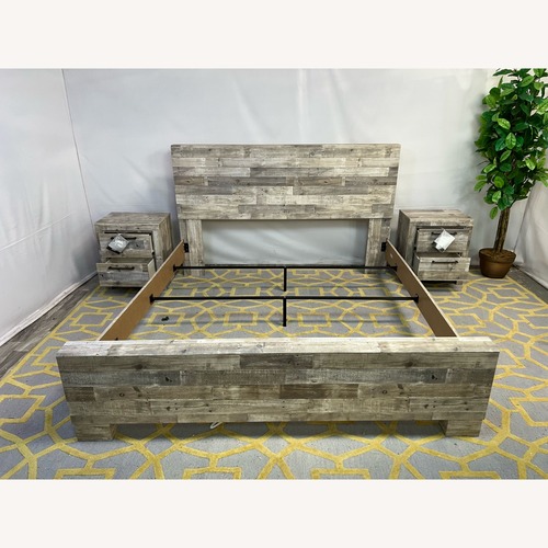 Used Ashley Effie King Panel Bed with 2 Nightstands for sale on AptDeco