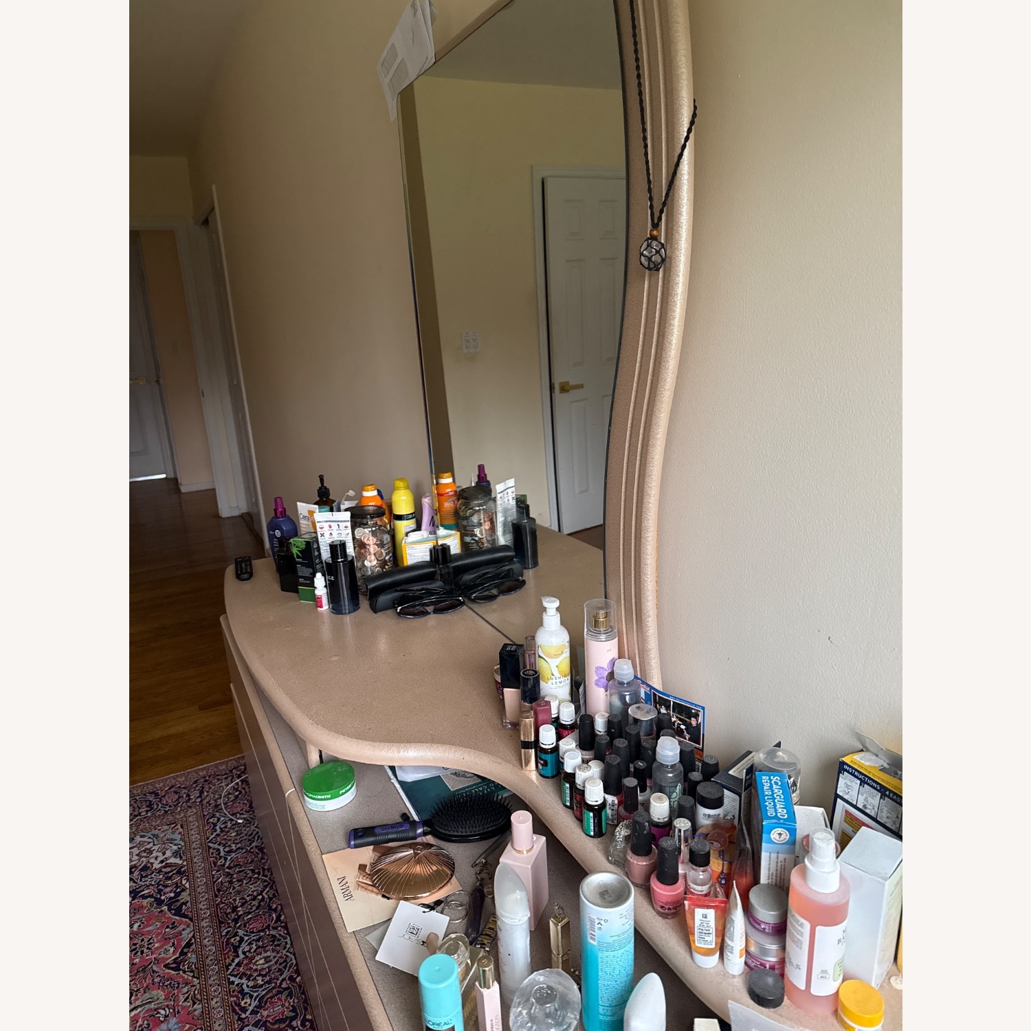 Vintage/Antique Natural Wood King Bed - image-7